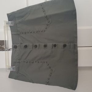 Jolt button down skirt